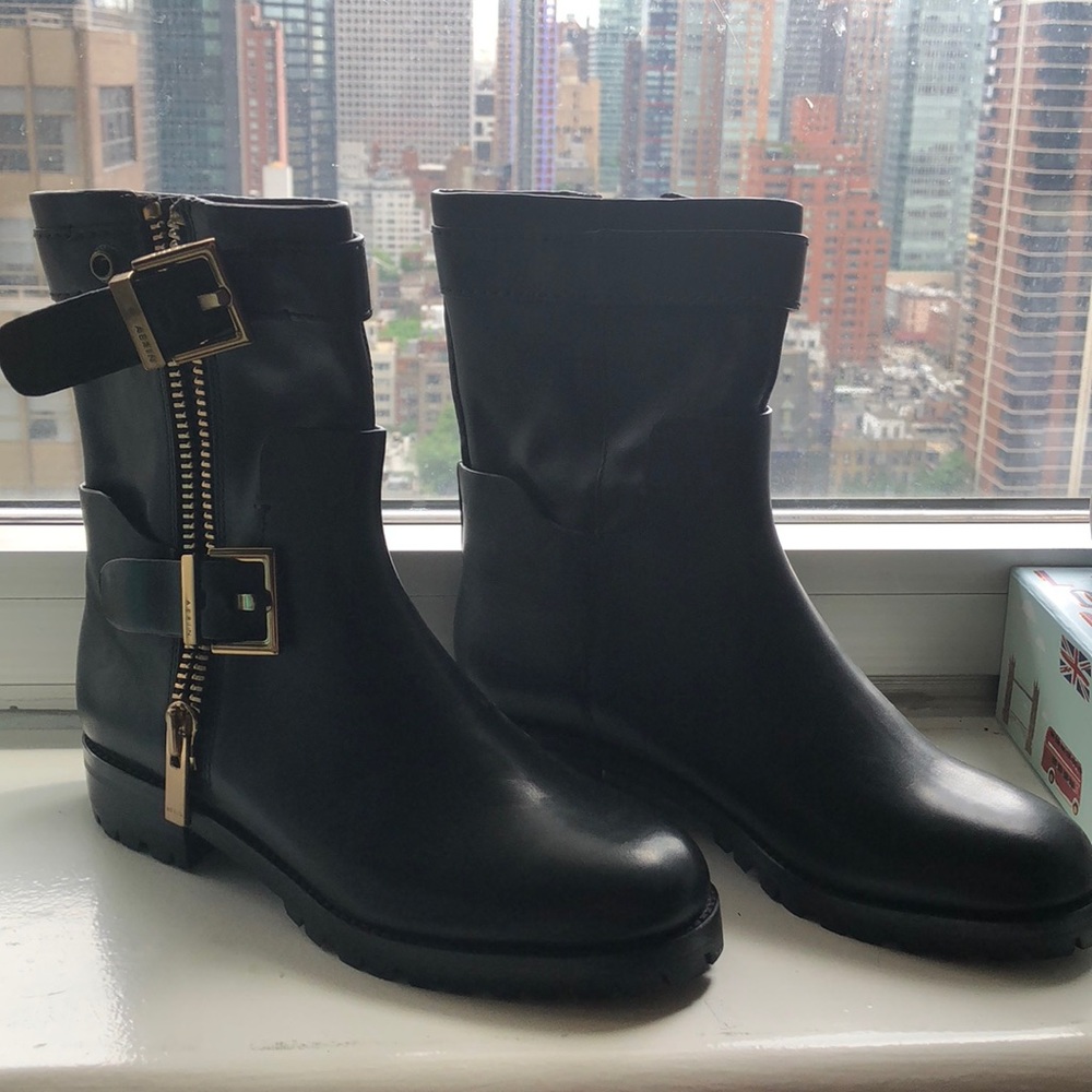Aerin Black Lacy Ankle Boots!